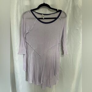 ✨ Intimately Free People Lavender Tunic Top – Boho Layered Asymmetrical Hem ✨